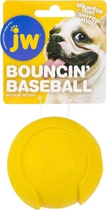 JW Pet Company iSqueak Bouncin' Baseball Dog Toy, Medium (Colors Vary) - Picture 1 of 6