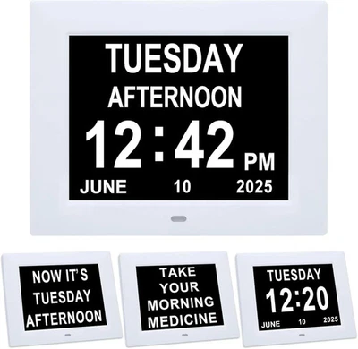 Dementia Clocks for Seniors Large Display Digital Clock with Date and Day of Wee - Image 1 of 4