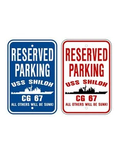 USS SHILOH CG 67 Parking Sign U S Navy USN Military - Picture 1 of 5