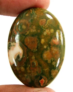 50.95 Ct Natural Rainforest Jasper Rhyolite Gemstone Cabochon Wire Wrap - 64840 - Picture 1 of 5