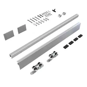 5FT Sliding Barn Door Hardware Track Kit, Aluminium Alloy Box Rail Hardware f... - Picture 1 of 8