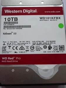 10TB Western Digital WD101KFBX-68R56N0 04 DEC 2018 P/N: 2W10205 WD Red Pro NAS - Bild 1 von 8