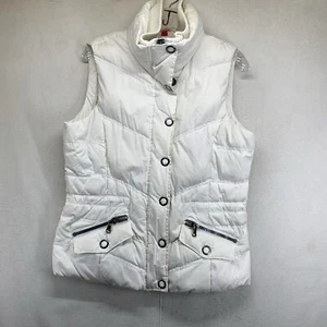 Esprit Down Vest Women Large White Puffer Jacket Vintage Warm Preppy Ski Resort - Picture 1 of 18