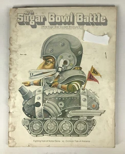 Zuccheriera unica 1973 programma Alabama vs Notre Dame con ritagli di giornale - Foto 1 di 10