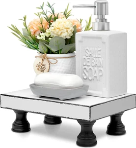 Decorative Wooden Riser for Display : Farmhouse Pedestal Stand for Retro Home De - Picture 1 of 12