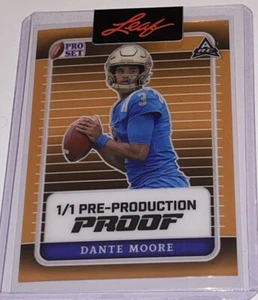 2023 Leaf Pro Set Orange Transparent Pre-Production DANTE MOORE Football 1/1 - Bild 1 von 2