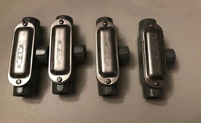 LOT OF 4 APPLETON O-Z / GEDNEY 3/4" IRON CONDUIT BODIES T-75ACG Foto 1 de 2