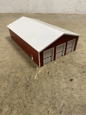 1/64 Custom scratch built 50x80 building Red/white DCP Truck Shop - Image 1 of 2