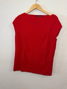 Blusa Pullover Jones New York Mujer Roja Manga Gorra Talla XL - Imagen 1 de 7