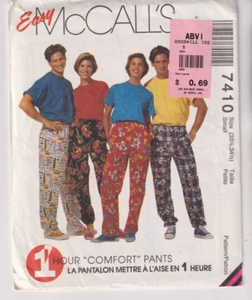 7410 McCALLS Fácil - PANTALONES 1 HORA - UNISEX Talla S 33.5/34.5" Cadera - Imagen 1 de 2