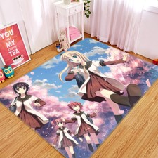 3D Yuruyuri 91 Japan Anime Game Non Slip Rug Mat Round Elegant Carpet UK