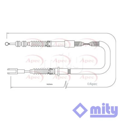 Fits Toyota MR2 1992-2000 2.0 Hand Brake Cable Rear Right Mity 4642017070 - Image 1 of 2