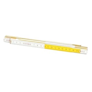 Folding Measuring Ruler 1m with Metal Joints Wooden Carpenters Metric Ruler - Picture 1 of 3