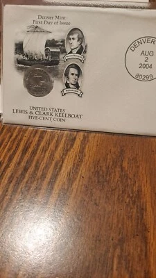 Denver Mint First Day Of Issue Five Cent Aug 2 2004 - Image 1 of 2