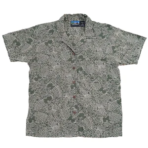 Pataloha Patagonia Green Koi Fish AOP VTG Hawaiian Camp Collar Shirt Women Small - Picture 1 of 7