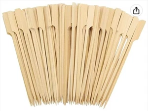 BLBK 100 Piezas Pinchos de Paleta de Bambú, Pinchos de Paleta de Madera - Imagen 1 de 6