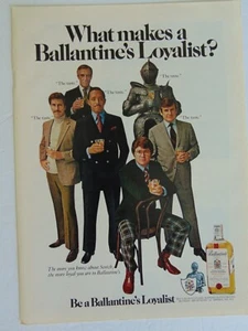 1971 BALLANTINE'S SCOTCH WHISKEY LOYALIST Men Knight vintage art print ad - Picture 1 of 1