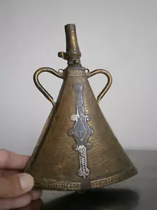 Pear Powder Oriental Copper Bronze Chiseled Pattern Berber Art Islam Antique - Picture 1 of 12