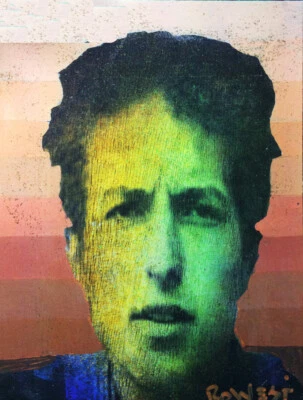 Bob Dylan.  Una pintura original de Ro West. Con certificado de autenticidad Foto 1 de 4