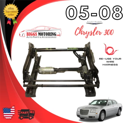2005-2008 CHRYSLER 300 DRIVER SIDE SEAT TRACK W/ MOTORS  - Image 1 of 4