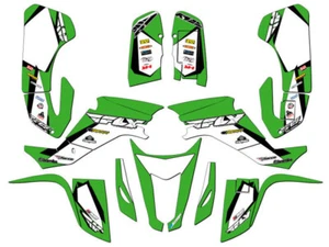All Years KFX 400 13 FLY Green Senge Graphics Kit Compatible with Kawasaki - Picture 1 of 7