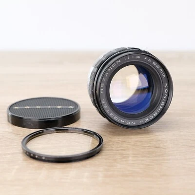 Rare Konishiroku Hexanon 52mm f1.4 Early Vintage Lens for Konica F Bayonet Mount - Image 1 of 4