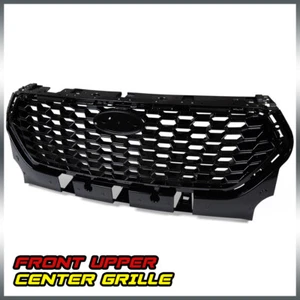 Fit For 2017-18 Ford Escape Kuga Front Bumper Honeycomb Grille Glossy Black - Picture 1 of 12