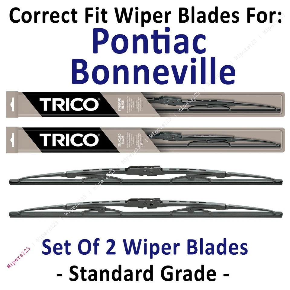 Paquete de 2 escobillas limpiaparabrisas estándar - aptas para Pontiac Bonneville 1970-1986 - 30180x2 Foto 1 de 1
