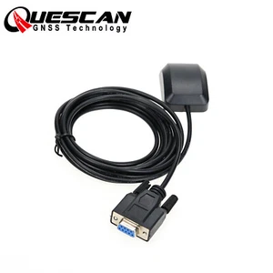 QUESCAN 3.3V 5V GPS GLONASS Receiver Antenna NMEA0183 RS232 DB9 Programmable