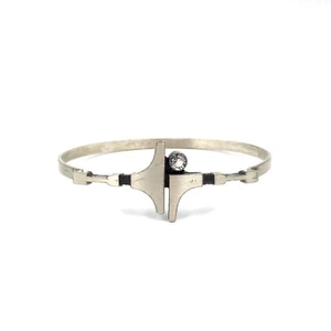 Nordform Armreif 925 Silber Skandinavischer Designer Schmuck Finnland Quarz - Picture 1 of 10