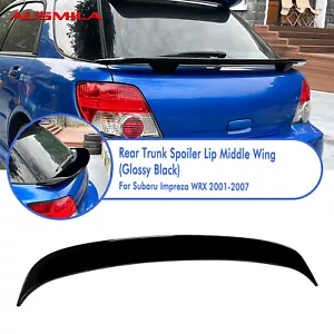 Rear Trunk Splitter Middle Wing Kit For Subaru Impreza WRX Touring 2001-07 Black - Picture 1 of 10