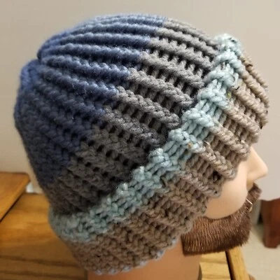 Gorro 100 % hecho a mano tejido cálido mezcla de lana multicolor extra suave talla única Foto 1 de 4