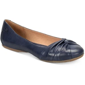 Born Womens Lilly Navy Leather Slip On Loafers Shoes 6 Medium (B,M) BHFO 1272 - Picture 1 of 3