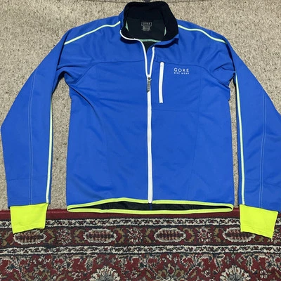 Gore Bike Wear Blue Jacket USA Mens XLarge Windstopper Soft Shell Zip - Image 1 of 4