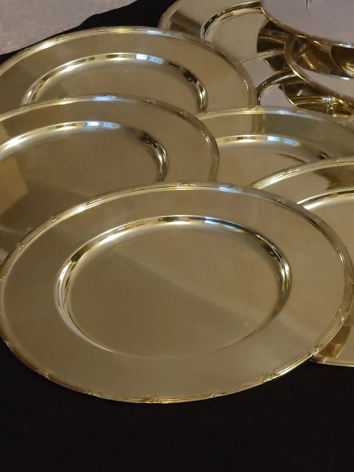 BROGGI SOTTOPIATTI IN LEGA D'ARGENTO 12 SOTTOPIATTI PER UN PESO TOTALE DÌ 12... - Immagine 1 di 4