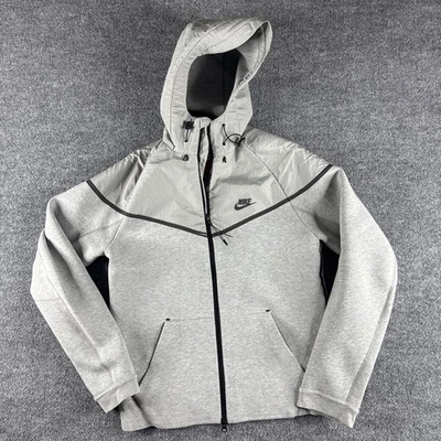 NIKE Tech флис мужской маленький WINDRUNNER отражательный куртка черный серый 629002-063 - Изображение 1 из 4