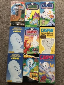 Vintage Casper der freundliche Geist Cartoon 9 VHS-Kassetten Posten Wendy Kids' Spooky - Bild 1 von 11