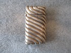 VINTAGE STERLING SILVER VESTA CASE MATCH SAFE SWIRL TEXTURED 1920s - 34.04g
