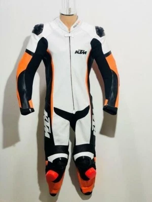 KTM Motorcycle Men's Racing Leather Suit Genuine Motorbike Riding Sports Armor - Image 1 of 4