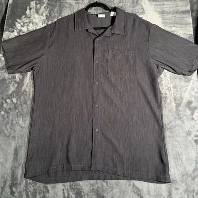 Vintage Anchor Blue Shirt Mens Large Button Party Club Made USA 90s Y2K Mallcore - Image 1 of 4