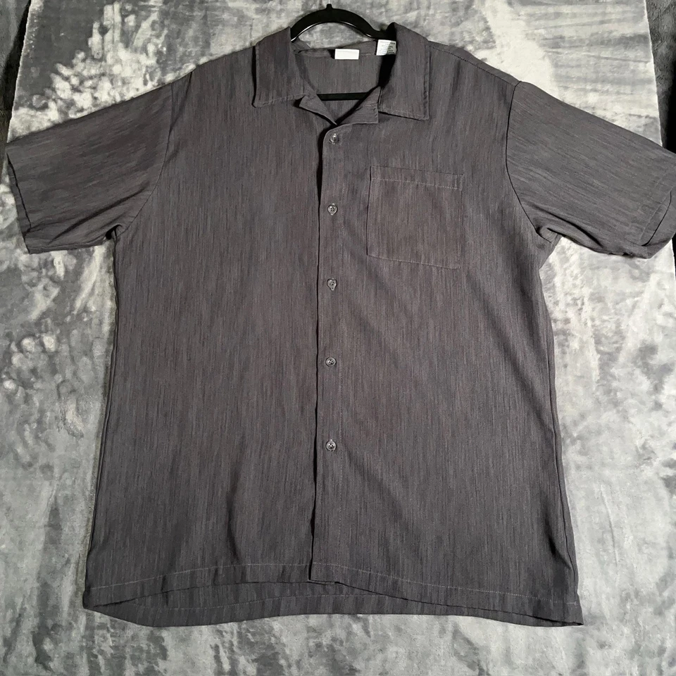 Vintage Anchor Blue Shirt Mens Large Button Party Club Made USA 90s Y2K Mallcore - Image 1 of 4