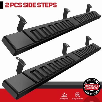 Side Step 6" Nerf Bar Running Board Fit 2005-2023 Toyota Tacoma Double Cab Black - Image 1 of 4