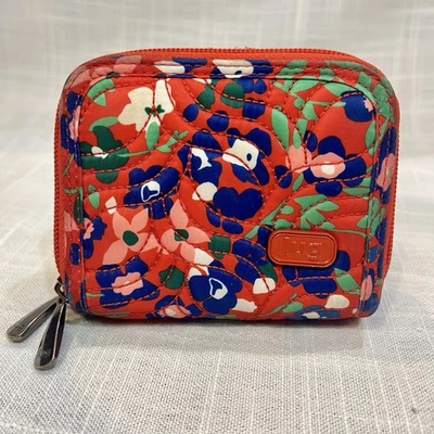 Cartera acolchada LUG Splits ~ Bolsillo con cremallera múltiple RFID ~ Ramo floral rojo Foto 1 de 4