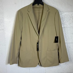 Alfani Men's Alfatech Notch Lapel Patch Pocket Blazer, tan Large $140 - Picture 1 of 15