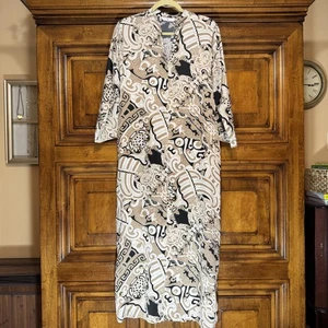 Vestido Natori Mujer Pequeño Sedoso Satén Maxi Kaftán Salón Confort Caftán Boho De Colección - Imagen 1 de 14
