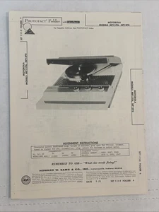 Vintage Sams Photofact Schematic 3-1971 MODELOS MOTOROLA MP11FN, NP12FG - Imagen 1 de 2