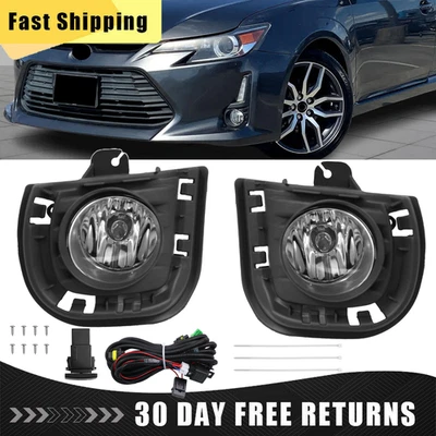 Pair Fits 2014 2015 2016 Toyota Scion TC/ZELAS Fog Lights Lamps w/Switch harness - Bild 1 von 4