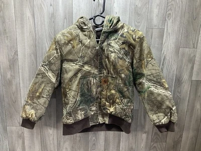 Chaqueta Carhartt Juvenil M (10-12) Roble Mossy Camuflada Forro Acolchado Aislado Con Capucha Foto 1 de 4