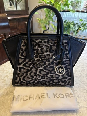 Michael Kors Arvil Snow Leopard Print Hair Calf Sm Satchel Crossbody NWT RARE - Image 1 of 4