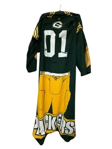 Green Bay Packer Snuggie Wearable Fleece Throw With Arms #1 Cozy Northwest Rare - Picture 1 of 7